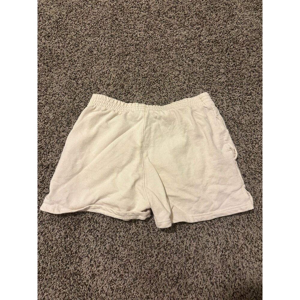 John Galt Brandy Melville Off-White Rosa Sweat Shorts - One Size - Picture 3 of 4